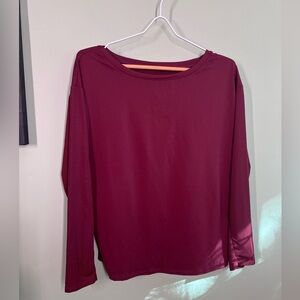 Fabletics Lounge Ruched Back Long Sleeve Top- Sz M